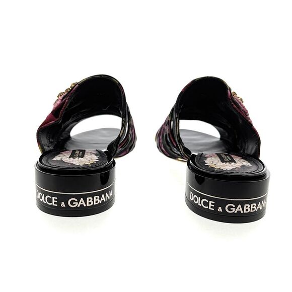 Dolce & Gabbana Floral Embellished Mules with Jeweled Buckle
-EU36 - Picture 3 of 4